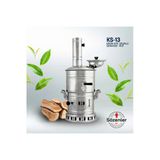 Khuzme Sz13 4 Litre Krom Çelik Ayrılır Odunlu Semaver