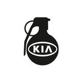 Kia Araba Komik El Bombası Sticker Yapıştırma