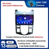 Kia Cerato 2010-2013 Yıl Dijital Kılma Android Sürüm 13 Kablosuz Carplay Navigasyon Multimedya 9 Inç Ekran 2Gb Ram + 32Gb Bellek otomatik klima Çerçeve ve Arka Görüş Kamerası ile