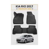 Kia Rio 2017+ 3D Havuzlu Oto Paspas | Kauçuk, Kaymaz, Koku Yapmaz, Araca Özel Tam Uyum - Siyah