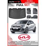 Kia Rio Hatchback Kalın Stepne 2014 Model 4d Bagaj ve Pro Serisi Havuzlu Paspas Takımı - Siyah