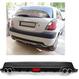 Kia Rio Hatchback Uyumlu Body Kit Difüzör 4 Çıkış Yuvarlak Siyah Model 2