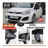 Kia Rio Sinyalsiz 2012-2016 Uyumlu Batman Yarasa Ayna Kapağı Piano Black ABS Plastik