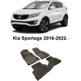 Kia Sportage 2016-2022 Araca Özel Havuzlu Kauçuk Oto Paspası - Siyah