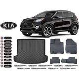 Kia Sportage 2021 Model Bagaj Havuzu Araca Özel Siyah Ekstra Havuzlu Paspas Takımı