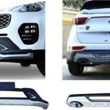 Kia Sportage On Ve Arka Koruma Difuzor 2016-2018 Cift Cikis Egzoz Makyajsiz Kasalar