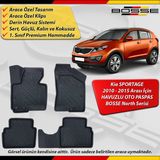 Kia Sportage Paspas Araca Özel 2010 - 2015 Derin Havuzlu Paspas Bosse North Serisi - Siyah