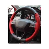 Kia Sportage Uyumlu Dikmeli Direksiyon Kılıfı İki Renkli Kırmızı-Siyah