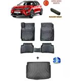 Kia Stonic 2017-2025 Yılları Arası (Yeni Kia Logolu) Uyumlu 3D Havuzlu Paspas Ve Bagaj Havuzu Seti Asma Koku Ve Numaratör Hediyeli