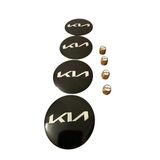 Kıa Yeni Nesil Logo Alüminyum Malzeme 4 Adet Jant Göbek Ve 4 Adet Metal Sibop Kapak Takımı