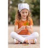 KİAGU Turuncu Kısa Kol Basic T-Shirt- Terletmeyen Esnek Kumaş Pamuklu Mevsimlik Turuncu Kısakol Kız Çocuk Tsort