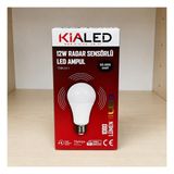Kialed 12W Radar Sensörlü LED Ampul 1080 Lümen E27