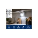 kialed 2'li Prizli LED Tezgah Altı Aydınlatma 6500K Beyaz Işık Mutfak Dolap Altı LED Lamba 17x13,5 cm