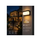 kialed Hareket Sensörlü Modern LED Aplik 3000K Sıcak Beyaz Dış Mekan Aydınlatma