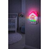 kialed Pembe Çiçekli Çocuk Bebek Gece Lambası Priz Tipi LED Dekoratif Oda Aydınlatma Uyku Lambası