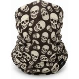 Kiana Kuru Kafa Desenli Çok Amaçlı Bandana Buff – Boyunluk - Siyah / Standart