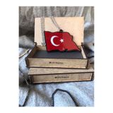 KİBRİT Pleksi Türk Bayrağı Dikiz Ayna Süsü Aksesuar