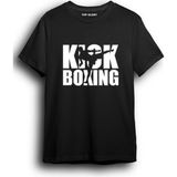 Kick Boks Fighter Baskılı Tişört Kickvboxing T-Shirt KBOXING8101 - 2XL - Siyah