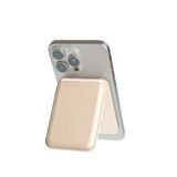 Kickstand Standlı Bej Magnetik Yapıştırmalı Mıknatıslı Kartlık