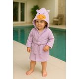 Kidaxi Bebek %100 Pamuk Bornoz - Lila