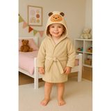 Kidaxi Erkek Bebek %100 Pamuk Bornoz - 2 - 3 Yaş - Bej