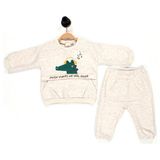 Kidaxi Erkek Bebek Timsah Desenli Eşofman Takım 3-6/6-9/9-12/18-24 Ay - 6 - 9 Ay - Bej