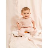 Kidaxi Jakarlı Çıtçıtlı Body Patikli Alt Bebek Takımı - 1 - 3 Ay - Pudra