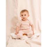 Kidaxi Jakarlı Çıtçıtlı Body Patikli Alt Bebek Takımı - 6 - 9 Ay - Pudra