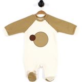 Kidaxi Reglan Kol 3 Iplik Patikli Bebek Tulum - 6 - 9 Ay - Hardal