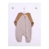 Kidaxi Reglan Kol Fermuarlı 3 iplik Bebek Tulumu