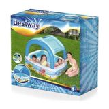 Kiddico Toys Güneş Korumalı Gölgelikli Büyük Şişme Havuz 1,40*1,40*1,14 - Çok Renkli - 1+ Yaş