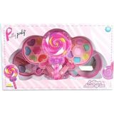 Kiddico Toys Pretty Pinky Lolipop Şekilli Oyuncak Güzellik ve Makyaj Seti Katlanabilen- 5 Katman Makyaj Seti