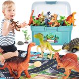Kiddiworld Dinozor Oyuncakları 3 4 5 Yaş Erkek Çocuk Hediyeleri, Dinozorlar Çocuklar için Oyuncaklar 3-5-7, Dino Figürleri Aktivite Oyun Matı Kızlar için Noel Doğum Günü Hediyeleri Küçük Çocuk