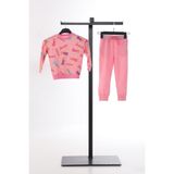 Kiddy Bo Barbie Baskılı Kız Çocuk Bisiklet Yaka Sweat Eşofman Takımı - 4 - 5 Yaş - 01P-Pembe