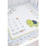 KiddyTurtles Bebek&Çocuk Premium Oyun Matı Desenli Örme Kumaş