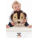 Kidhug Çocuk Sırt Çantası Aslanlı 27 cm Erkek-Kız Çocuk Sırt Çantası [leo] Nakışlı Kumaş Çocuk Çantası - Bej