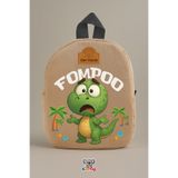 KidHug Dinozor Baskılı Desenli Yumuşak Sırt Çantası Peluş Anaokulu – Kreş Çantası 0–8 Yaş (İSİM YAZDIR)