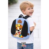 KidHug [İSİM YAZDIR] Mavi Köpek Baskılı Peluş Çocuk Çanta Çocuk Sırt Çantası 0+ Yaş