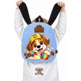 Kidhug Köpek Figürlü 3D Kulaklı Peluş Çocuk Sırt Çantası Isim Yazılır Erkek Bebek Anaokulu Kreş Okul Çantası Yumuşak Tüylü Fermuar Tek Gözlü Mavi Siyah 27X24 cm Kişiye Özel Doğum Günü Hediyesi - 27 x 24 cm - --Mavi