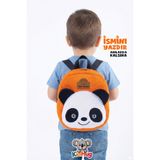 KidHug Nakışlı Panda Desenli Yumuşak Peluş Sırt Çantası ( İSİM YAZDIR ) Anaokulu – Kreş Çantası 0–8 Yaş