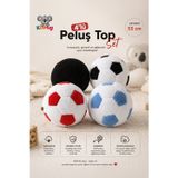 KidHug Peluş Futbol Topu 4'lü Set – Yumuşak Silikon Dolgulu Çocuk Oyun Topu | Siyah / Siyah-Beyaz / Kırmızı-Beyaz / Mavi-Beyaz | 53 cm