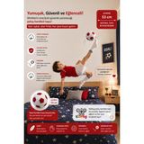 Kidhug Peluş Futbol Topu – Yumuşak Silikon Dolgulu Bebek - Yetişkin - Çocuk Oyuncak Topu | Sessiz, Hafif | 53 cm Çevre - Kırmızı - Beyaz