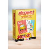 Kidipa | Eğlenceli Harfler – Öğreniyorum & Yaz-Sil Kartları (30 Adet) + Harf Sticker Seti