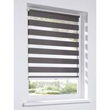 Kidmex Antrasit Renkli Bambu Zebra Stor Güneşlik Perde Modern Desenli 160 cm x 180 cm - 160 x 180 cm