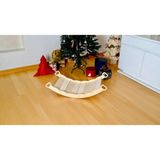 Kidoppo Balance Board | Ahşap Montessori Denge Tahtası | Çocuklar ve Yetişkinler için Wobble Board | Çocuklar için Ahşap Tahterevalli Denge Eğitim Oyuncağı - Çok Renkli