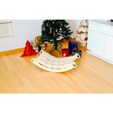 Kidoppo Balance Board + Yastık | Ahşap Montessori Denge Tahtası | Çocuklar ve Yetişkinler için Wobble Board | Çocuklar için Ahşap Tahterevalli Denge Eğitim Oyuncağı ve Yastık - Renkli