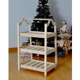 Kidoppo Montessori Çocuk Dolabı | Raflı Dolap | Açık Elbise Dolabı Gardrop | Ahşap Raf Dolap