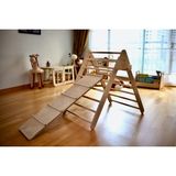 Kidoppo Pikler - Montessori Tırmanma Seti (Üçgen - Merdiven Rampa) Aktivite Üçgeni