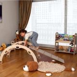 Kidoppo Pikler Tırmanma Seti | Montessori Ahşap Oyuncak Set | Aktivite Köprüsü | Kemer & Merdiven Rampa
