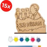 Kidose 23 Nisan Hatırası Atatürk ve Çocuklar Boyama Seti - Çok Renkli